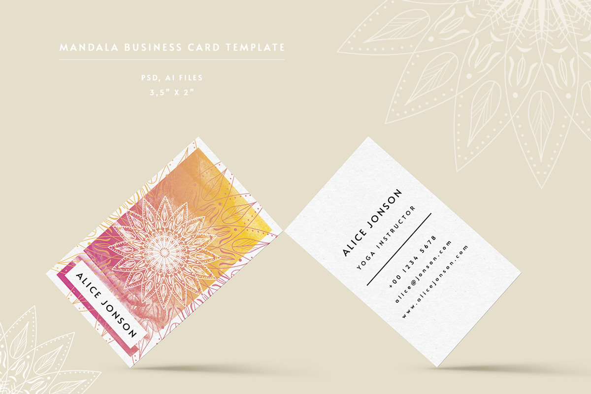 Mandala Business Card template, a Business Card Template by land art (Photo 1 of 5)