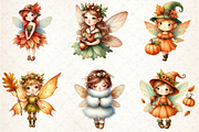 Watercolor Fall Cute Fairy Clipart, an Illustration by Rose Art (Thumbnail 3 of 5)