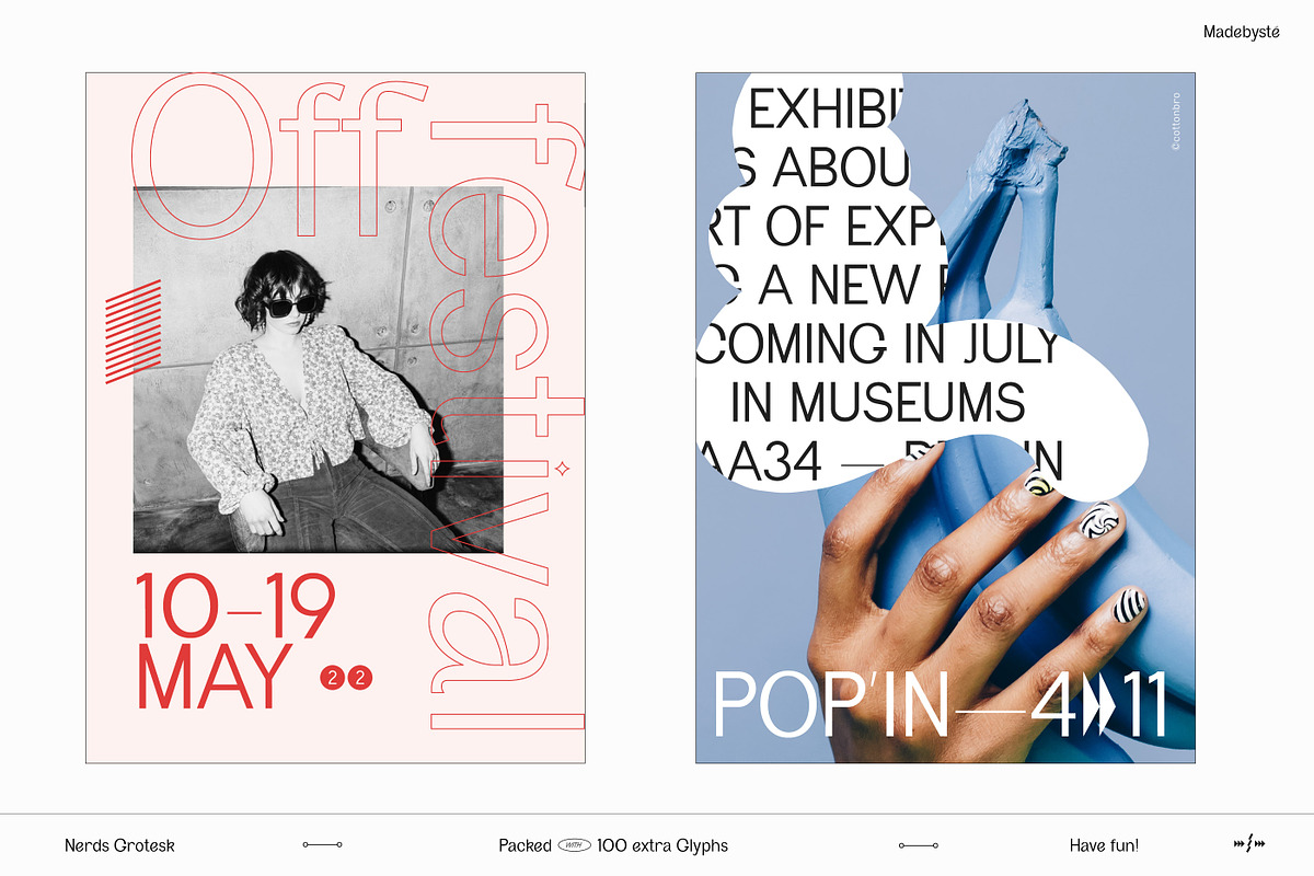 Nerds Grotesk, a Sans Serif Font by Madebysté. (Photo 9 of 13)