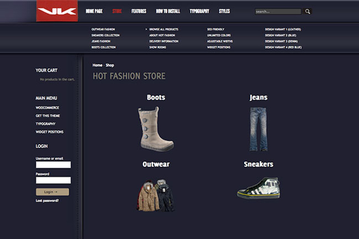 Hot Fashion Store, a WordPress Template by hot-themes (Photo 2 of 4)