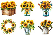Sunflower Mother's Day Clipart, an Illustration by Designking (Thumbnail 4 of 5)