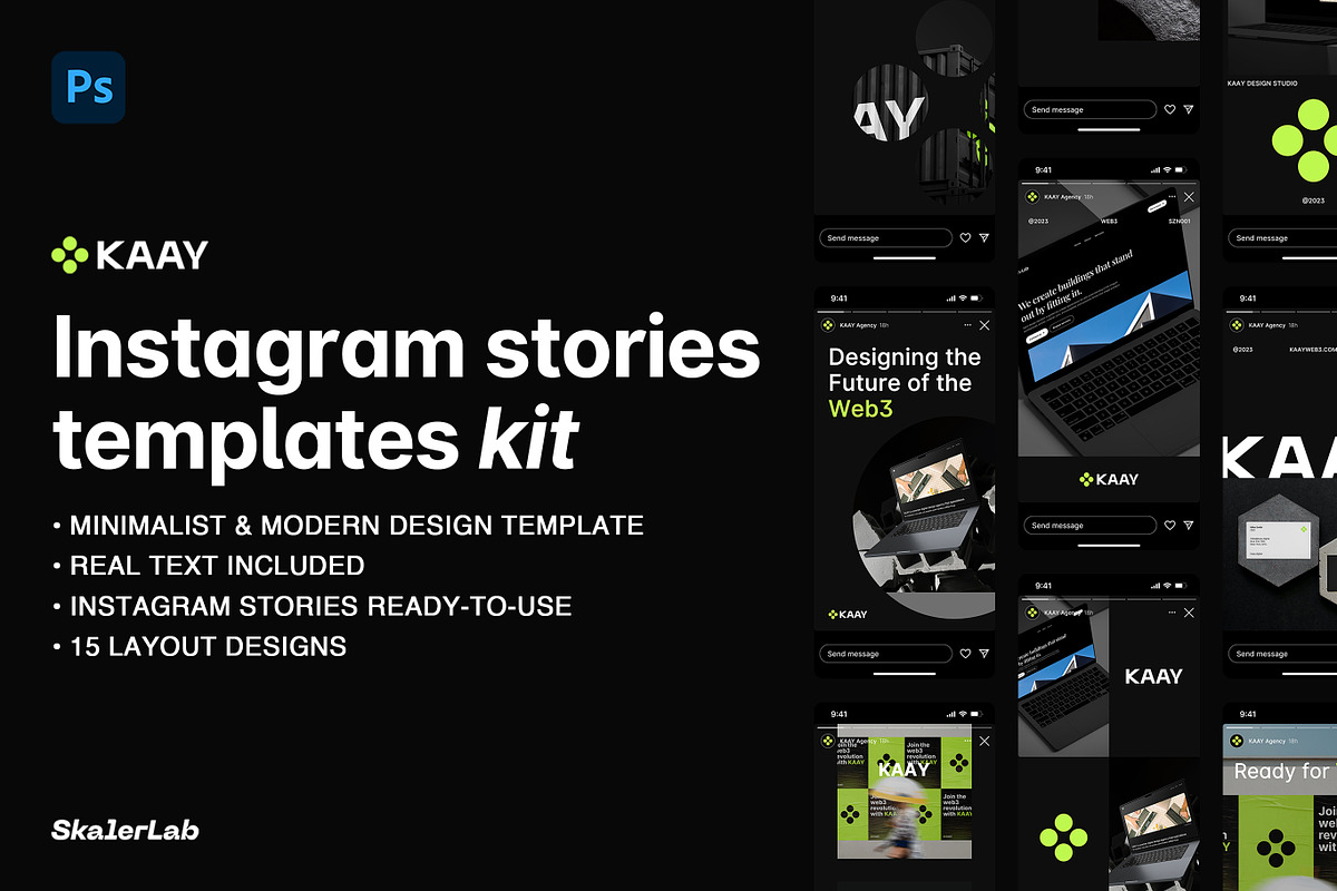 KAAY Instagram Stories Template Kit, a Social Media Template by Skaler Lab (Photo 1 of 7)