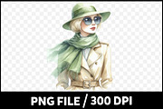 Green Spring Travel Watercolor Clip, an Illustration by Designking (Thumbnail 4 of 4)