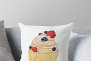 Watercolor Cupcake Clipart PNG, a Food Illustration by Old Grove Designs (Thumbnail 3 of 3)