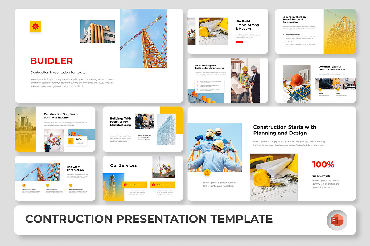 Buidler – Construction PowerPoint, a Presentation Template by Premast (Photo 1 of 4)