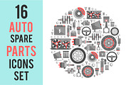 16 Auto Spare Parts Set, an Icon by Olha Kostiuk (Thumbnail 3 of 10)