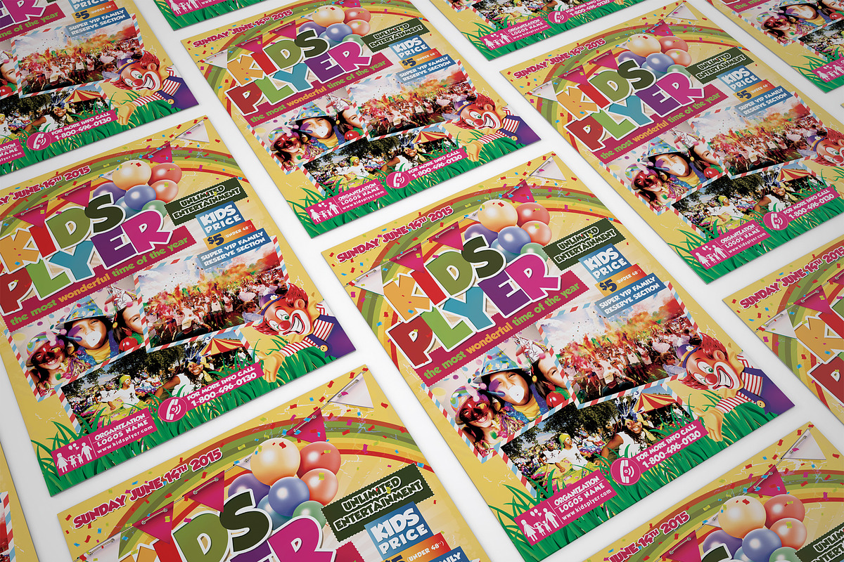 Kids Festival Flyer and Ticket, a Flyer Template by fatihakdemir (Photo 3 of 5)