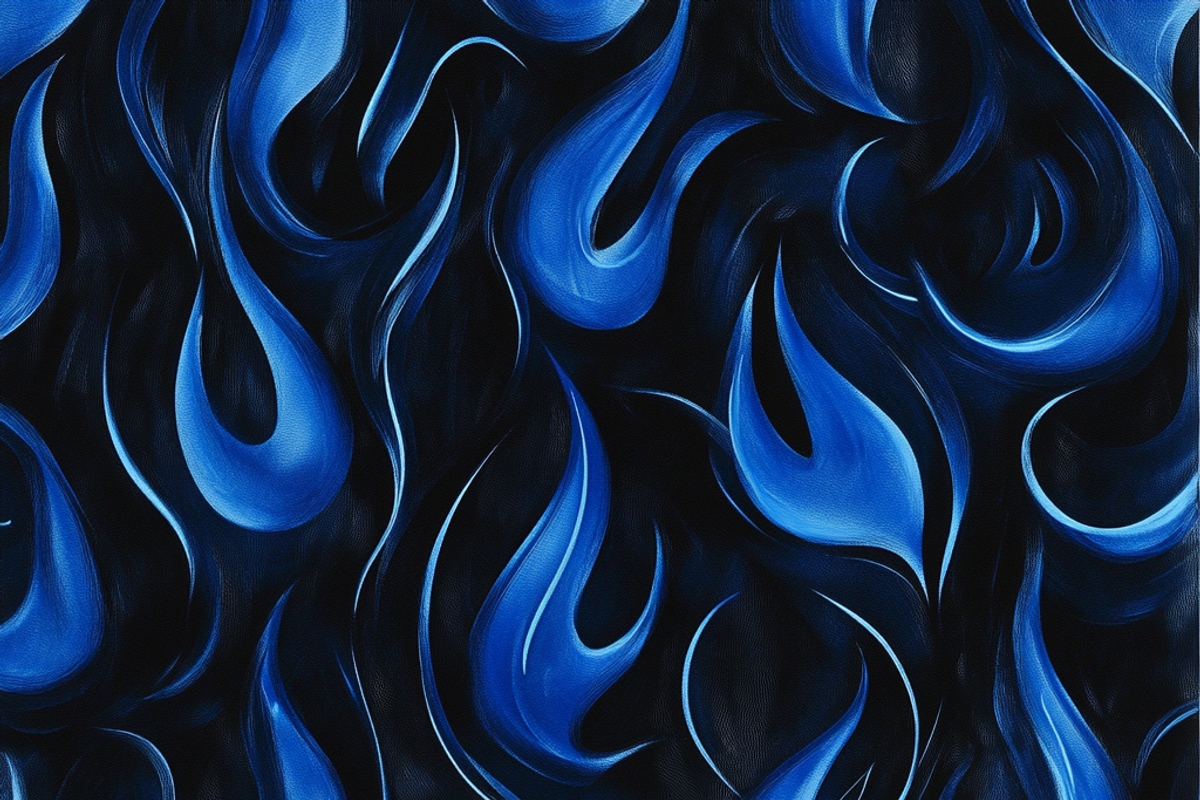 Blue Flame Leather | Fiery Blue, a Pattern Graphic by Printable Treasure (Photo 2 of 7)