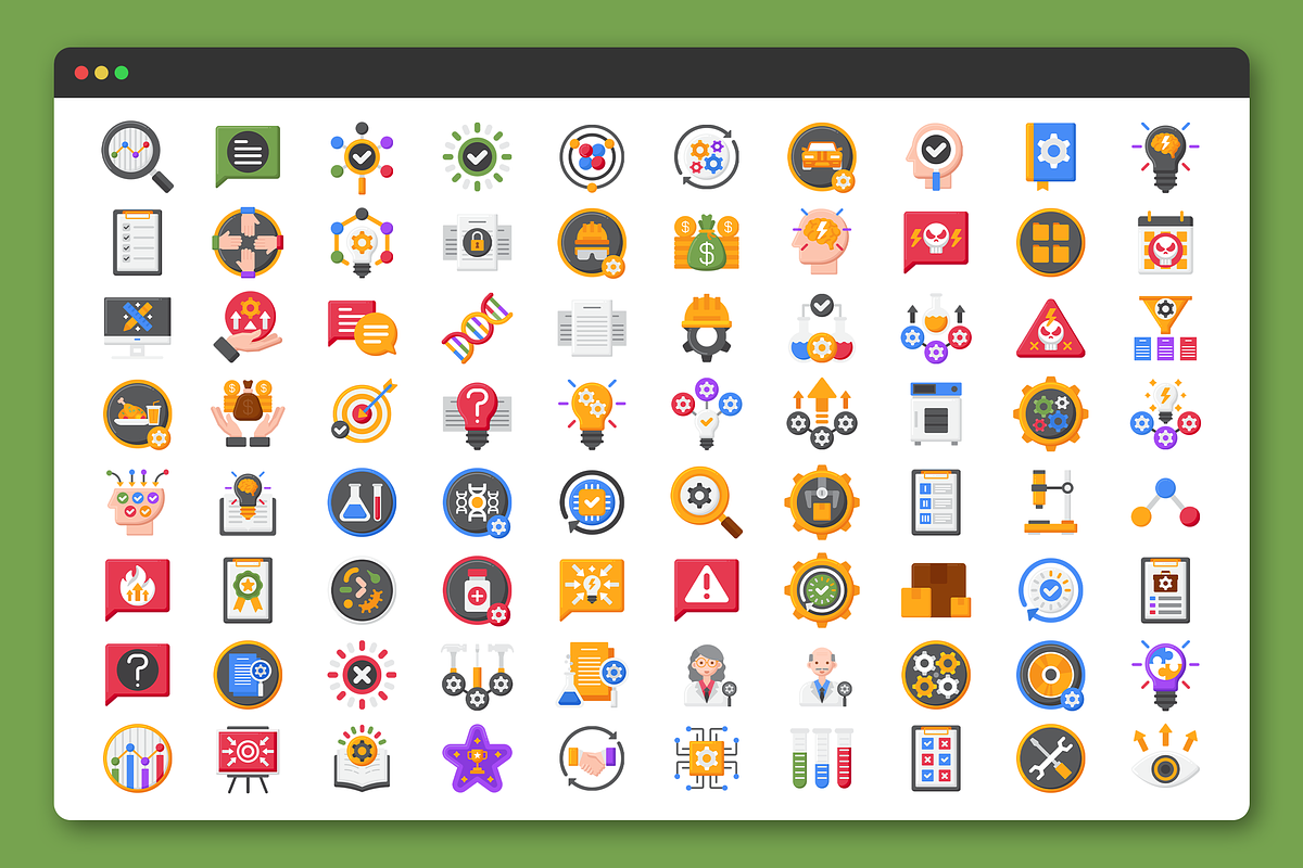 80 Research and Development Icons, a Solid Icon by Flat Icons (Photo 2 of 7)