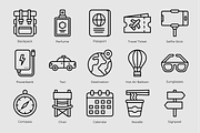 Travel Outline Icons, an Outline Icon by Tekuni (Thumbnail 3 of 6)