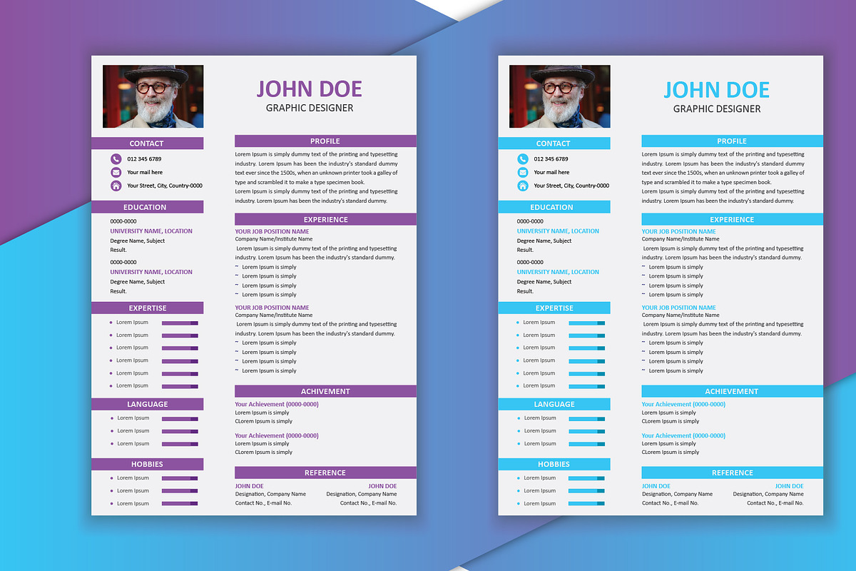 Modern & Minimal Resume Template, a Print Template by Annudesign (Photo 6 of 8)