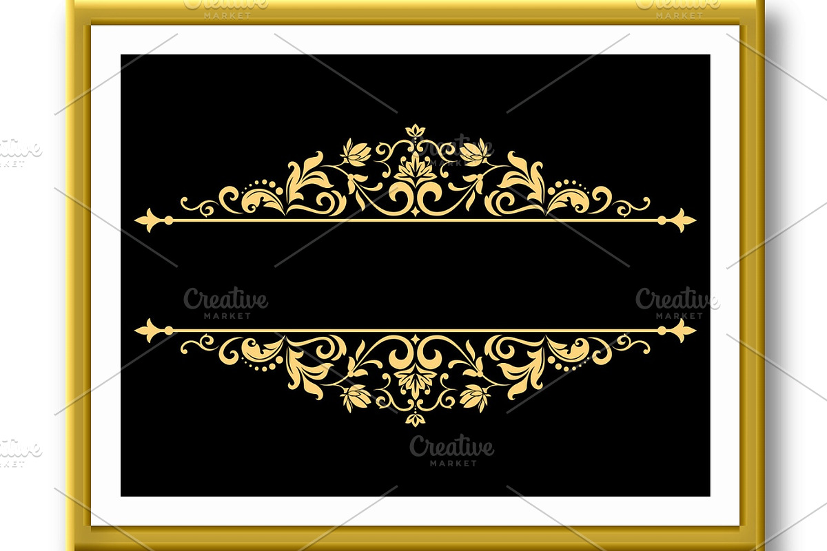 Vintage gold frame background, a Decorative Illustration by RODINA (Photo 2 of 3)