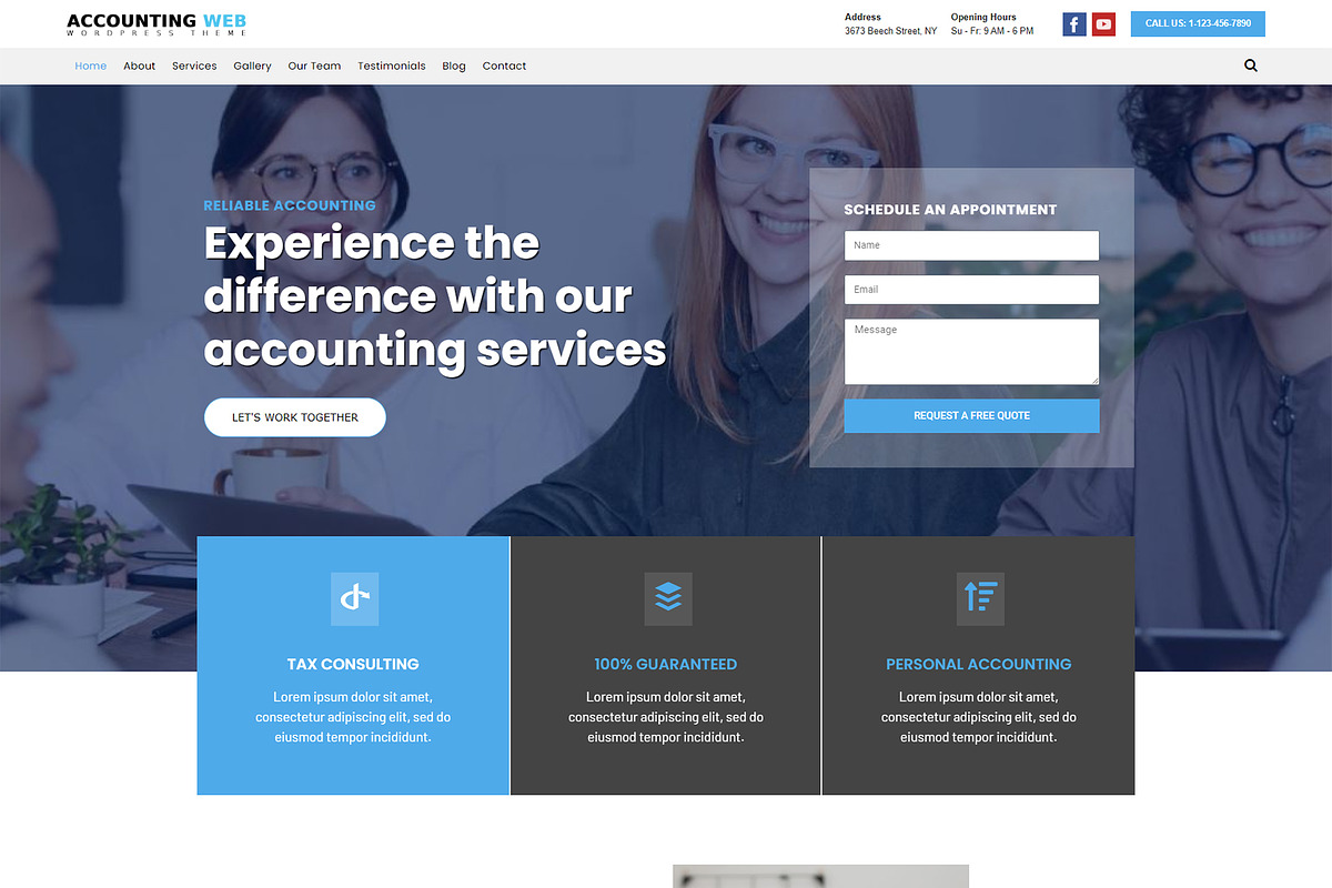 Accounting WordPress theme, a WordPress Template by Your Theme Shop (Photo 1 of 6)