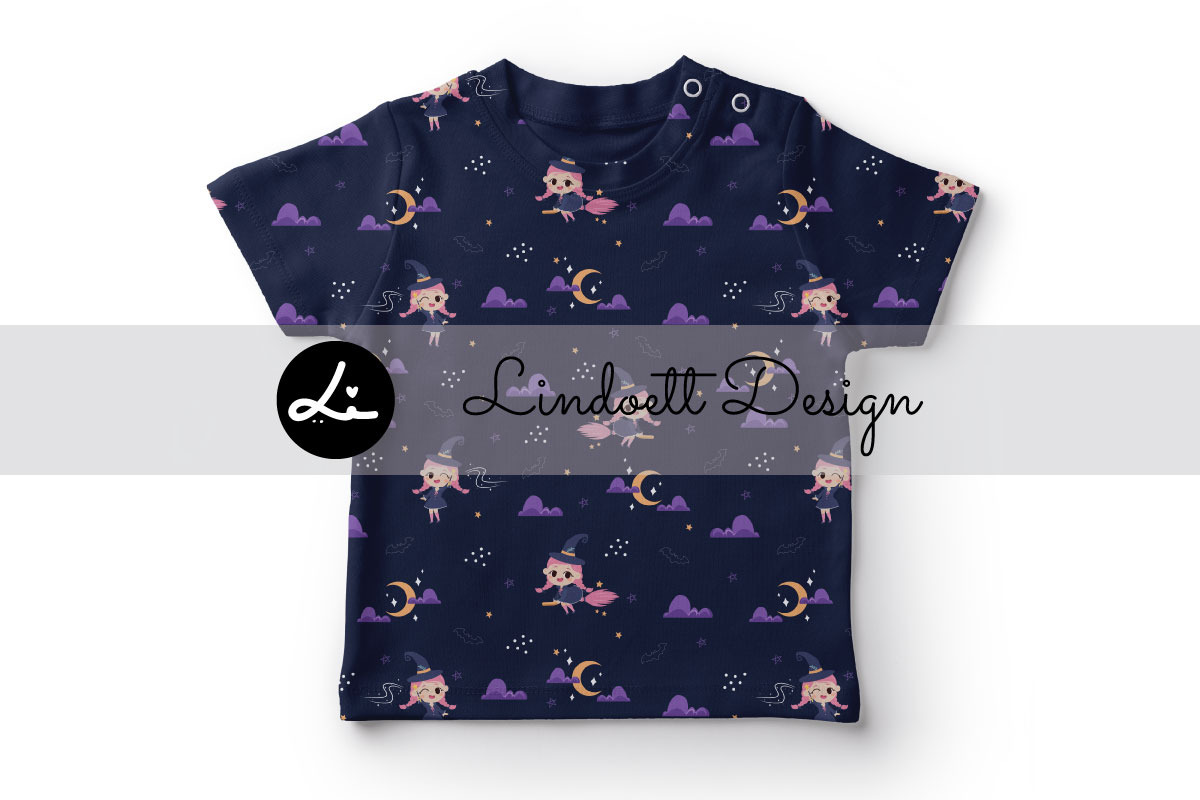 Cute witch seamless pattern, a Pattern Graphic by lindoet23 (Photo 2 of 3)