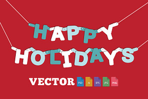 Happy Holidays String Banner