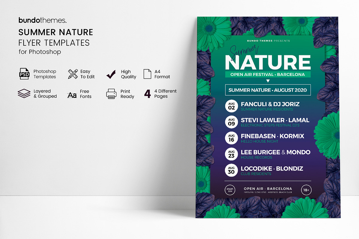Summer Nature Flyer, a Flyer Template by Bundo Themes (Photo 6 of 10)
