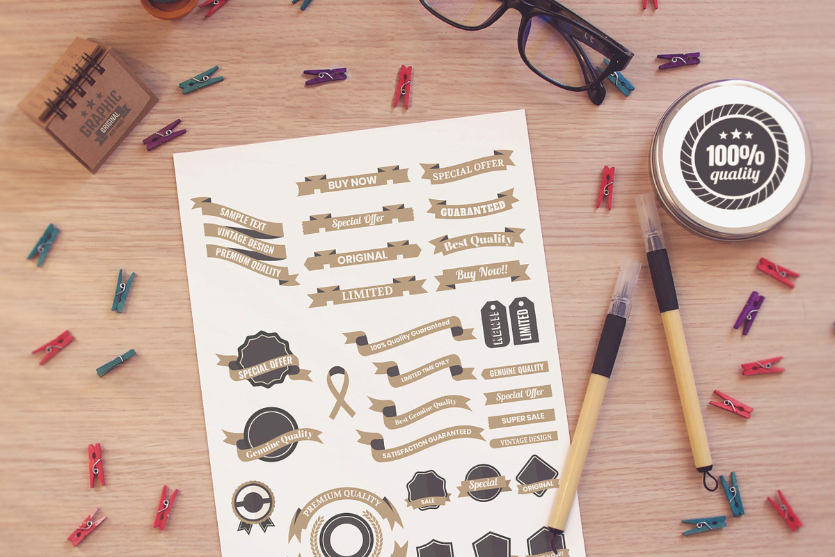 1207 Vintage Badge & Objects, a Branding & Logo Template by Toonsteb (Photo 20 of 24)
