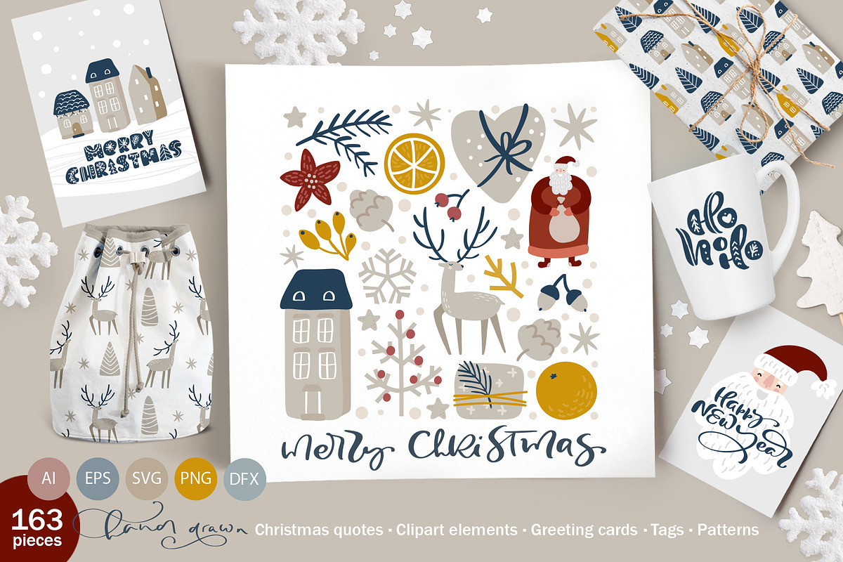 Merry Christmas nordic, an Object Graphic by Happy Letters (Photo 1 of 15)