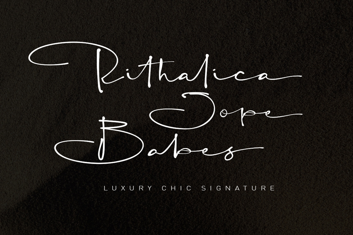 Rithalica Jope Babes, a Handwritten Font by akrtype (Photo 1 of 8)