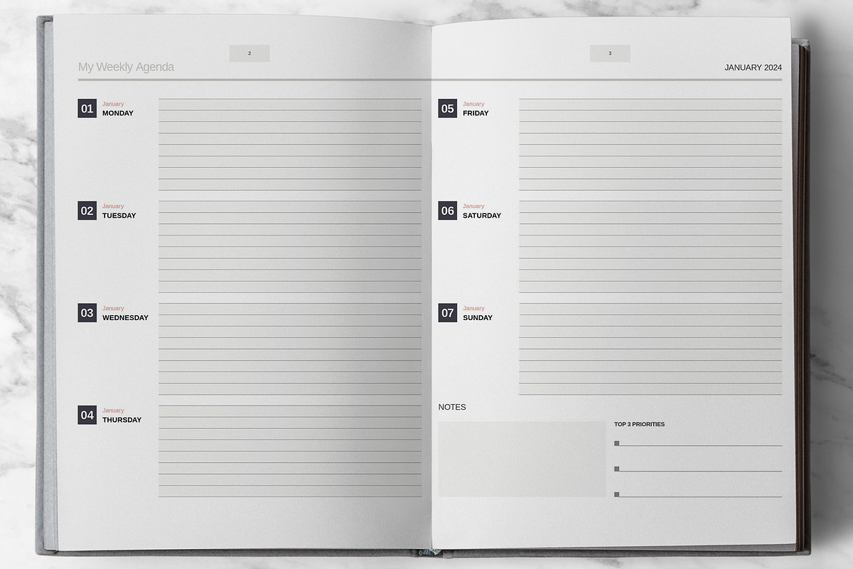 Year At A Glance 2024 Template, a Brochure Template by Boris Cupac (Photo 2 of 4)