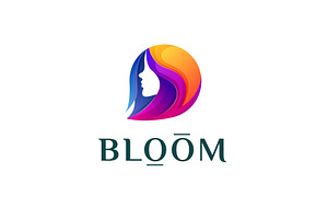 Beauty Woman Colorful Logo