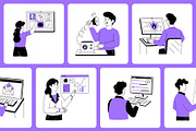 Networking and Communication, a Technology Illustration by Vectors Market (Thumbnail 5 of 9)