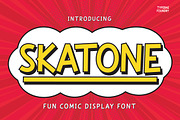 Skatone - Fun Comic Display Font, a Sans Serif Font by Typebae (Thumbnail 1 of 7)
