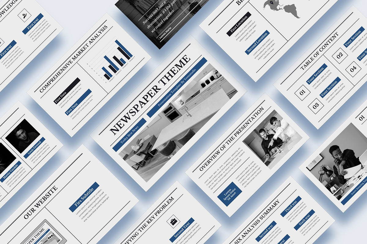 Newspaper Presentation Template preview 4