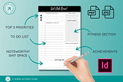 EDITABLE DAILY PLANNER INDESIGN, a Stationery Template by Traveling Designer (Thumbnail 2 of 4)