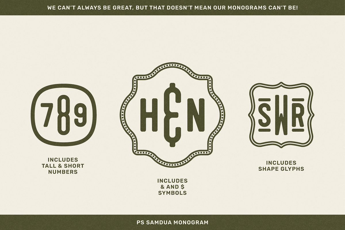 3 Letter Monogram Maker - PS Samdua, a Sans Serif Font by Para-Scope Design (Photo 3 of 8)