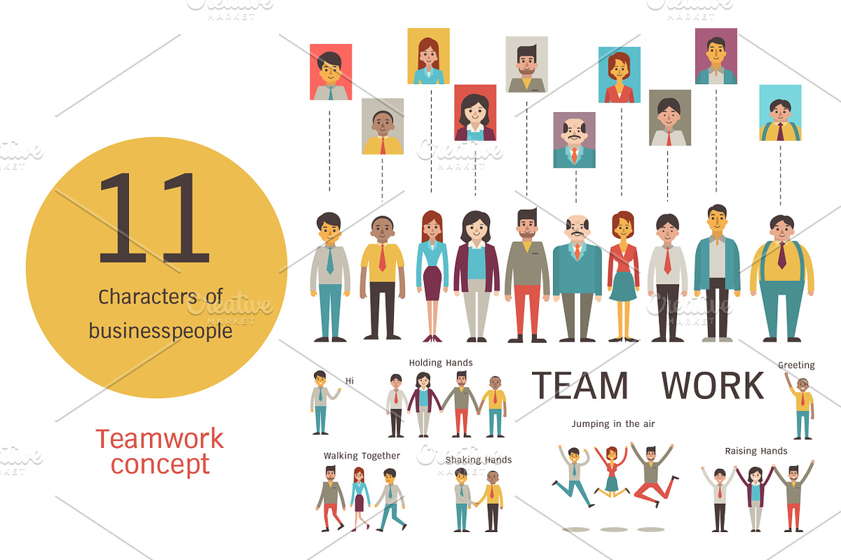 Businesspeople team, a Person Illustration by Smiley Creative