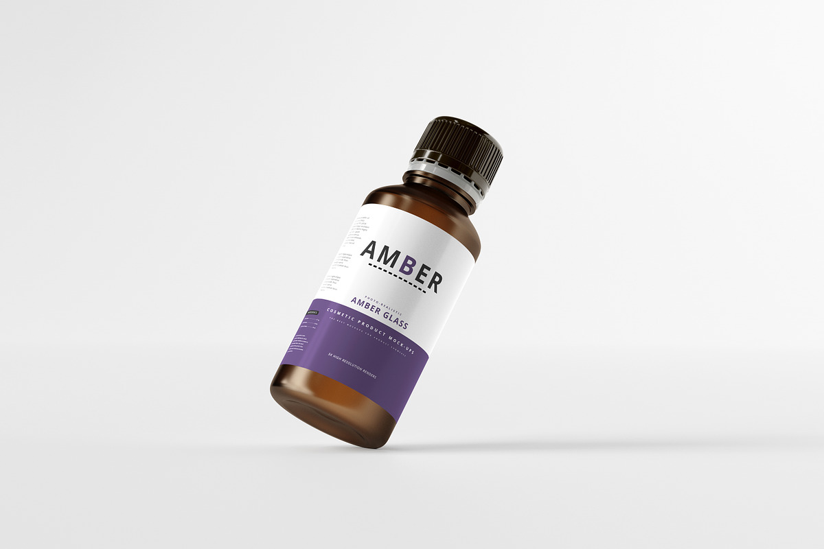 7 in 1 Amber Glass Cosmetic Bundle, a Cups & Container Mockup by pmvch (Photo 11 of 106)