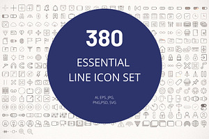 Icon Pack: Essential Set Lineal