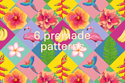 Colorful Tropical Summer Design Set, an Animal Illustration by Def Studio (Thumbnail 5 of 7)