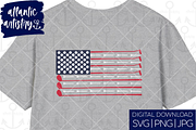 Golf themed American Flag SVG file, a Sport Illustration by Atlantic Artistry (Thumbnail 2 of 3)