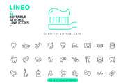 45 DENTAL CARE ICONS, an Outline Icon by sharpnose (Thumbnail 2 of 6)