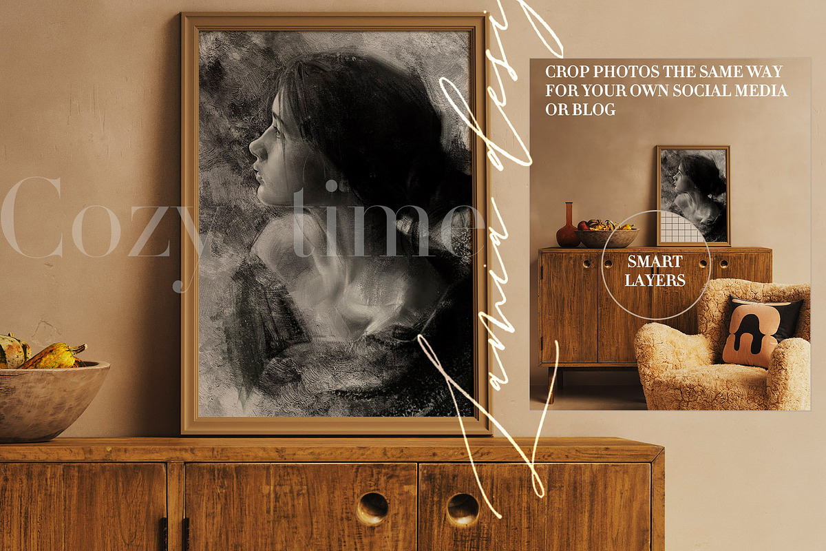 Warm Aesthetic Frame Mockup, a Household Mockup by LAMIA DESIGN (Photo 12 of 19)
