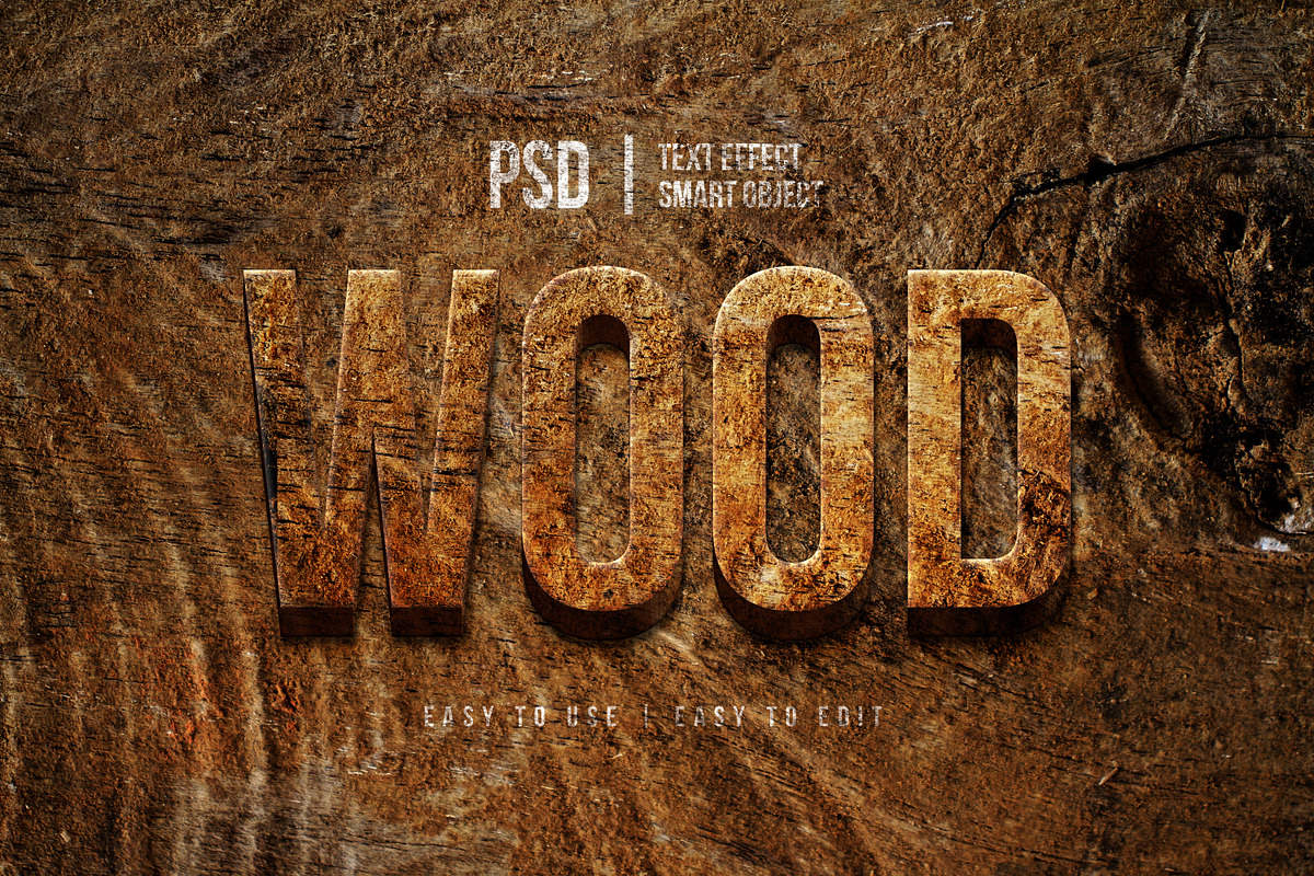 Rustic Wooden 3D Text Style, a Layer Style Add-On by yokbisayok (Photo 3 of 3)