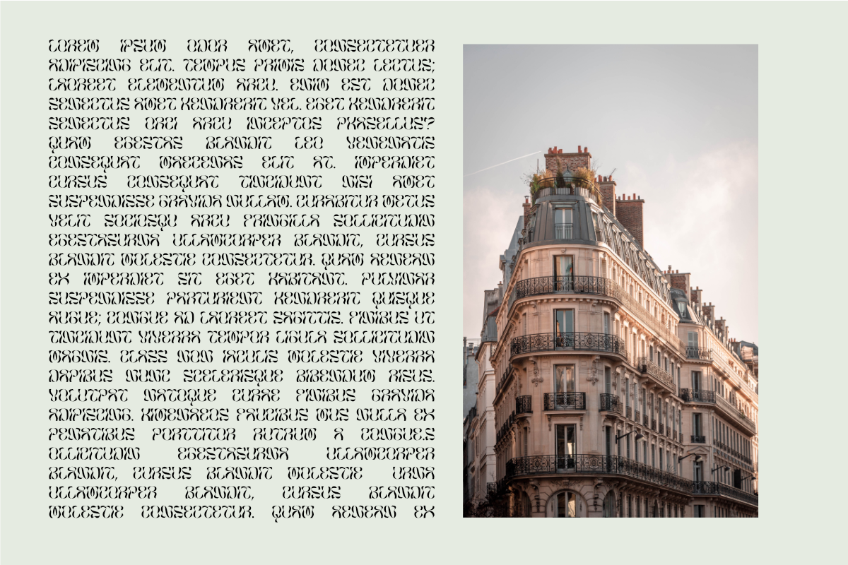 Mornek - Experimental Typeface, a Blackletter Font by Lettramina Studio (Photo 7 of 10)