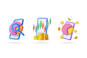 Mobile phone with financial charts, a Finance Illustration by Abscent