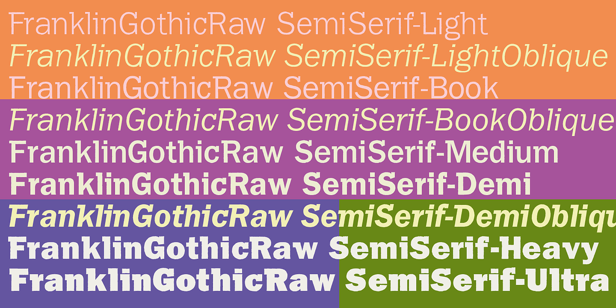 Franklin Gothic Raw Semi Serif, a Sans Serif Font by Wiescher-Design (Photo 4 of 6)