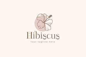 Hibiscus logo illustration, a Branding & Logo Template by Dyn Studio