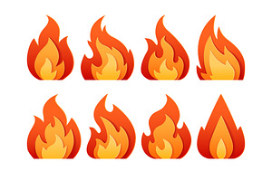 Fire paper cut. Campfire flame, an Object Illustration by Stock-Smart-Start