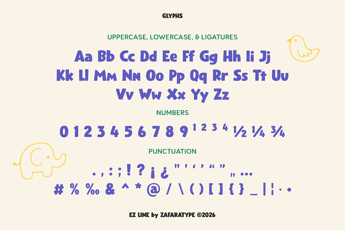 EZ Nagtic, a Sans Serif Font by Zafara Studios (Photo 3 of 6)