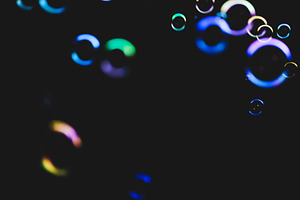 Colorful bubbles over dark featuring air, art, and background