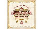 Vintage Christmas Typography Card, a Decorative Illustration by Retro Graphics (Thumbnail 2 of 2)