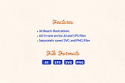 Beach Illustration Set, an Illustration by cd-design.co (Thumbnail 6 of 6)