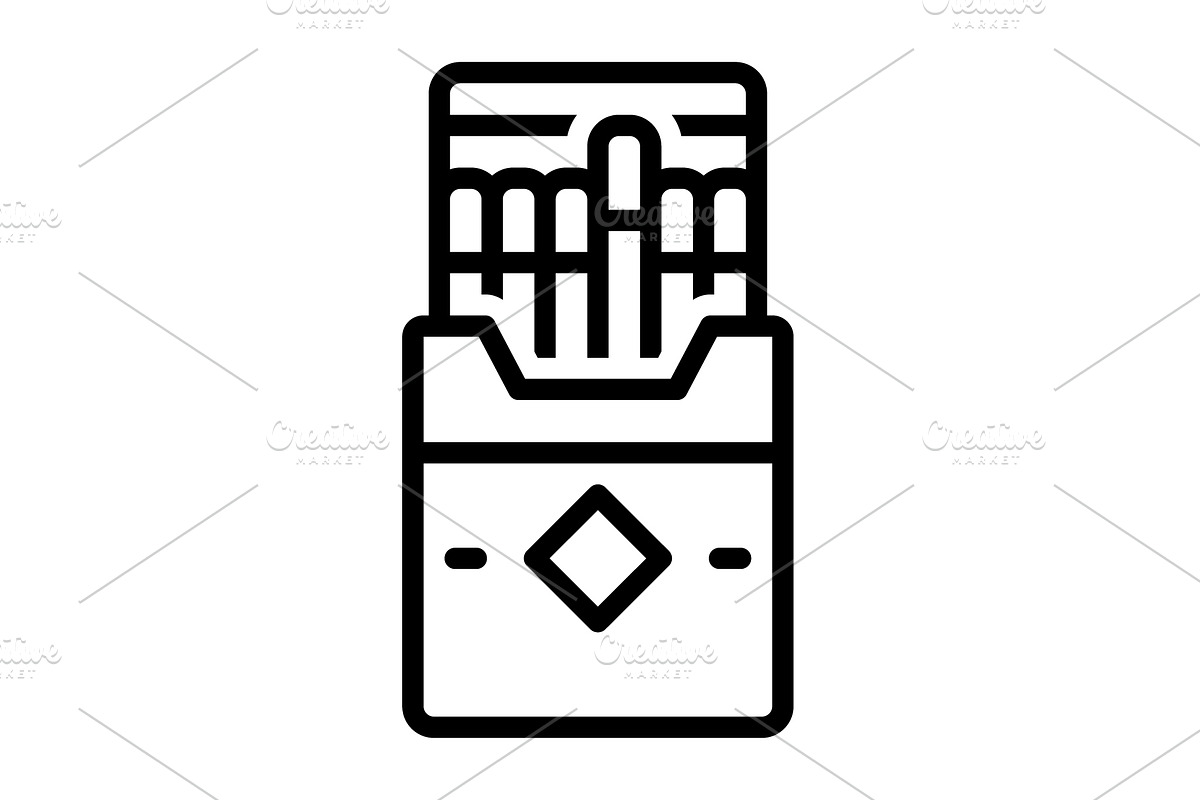 Cigarettes tobacco black icon, an Outline Icon by Creative priyanka