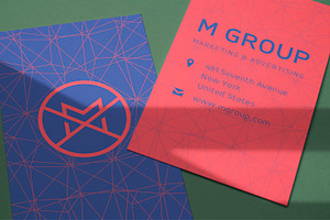 Business Cards Mockup close-up view