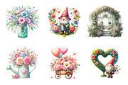Valentine Clipart Romance Garden Png, an Illustration by SinaCreation (Thumbnail 4 of 11)